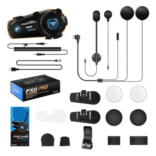 Fodsports FX8 Pro motorcycle intercom (black) - Intercoms<<<Audio<<<InnproXML