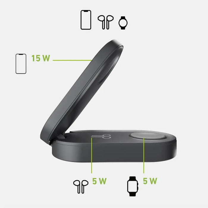 Foldable 3in1 wireless stand QI2 and MFI - *Kategoria tymczasowa<<<HurtelXML