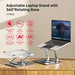 Folding and Adjustable Laptop Stand Unitek OT180SL01 Aluminium - Монтиране на екрани<<<Електроника Периферни и резервни