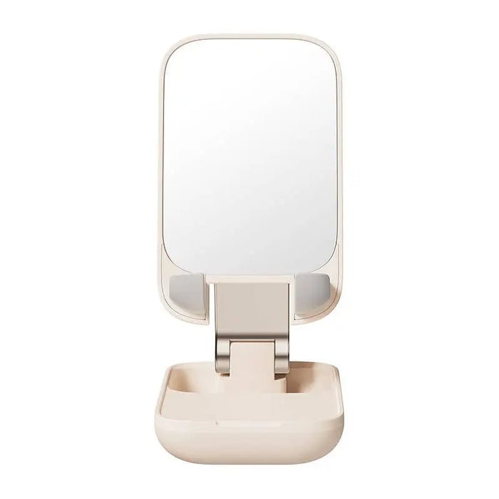 Folding Phone Stand Baseus with mirror (beige) - Straps mounts and holders<<<Mounts<<<Tripods<<<Selfie