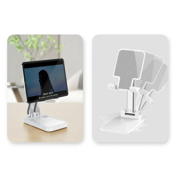 Folding phone stand for tablet (K15) - white - Cell phone holders<<<HurtelXML