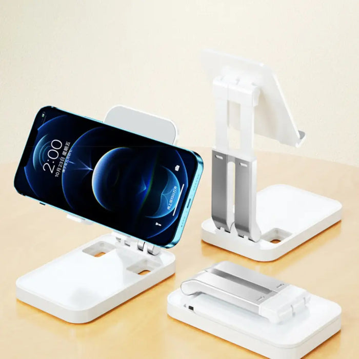 Folding phone stand for tablet (K15) - white - Cell phone holders<<<HurtelXML