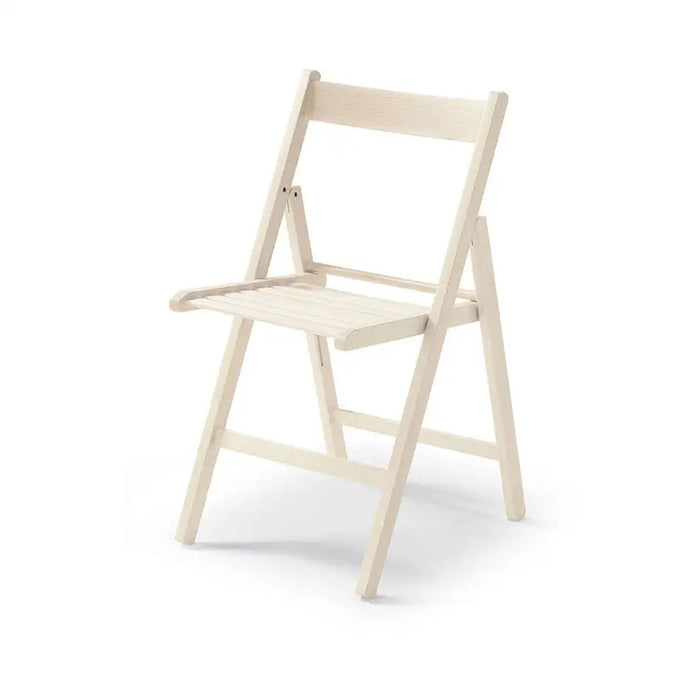FOLDING WOODEN CHAIR FLEX WHITE 42.5X47.5X79 CM. - Трапезни столове<<<Мебели и обков<<<Мебели и