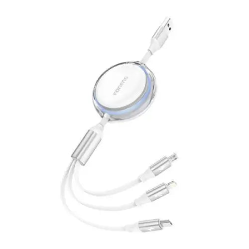 Foneng X113 3-in-1 Cable 1.1M White - Combo Cables<<<USB cables<<<GSM Accessories<<<InnproXML