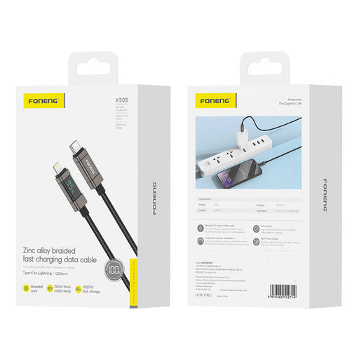 Foneng XS05 PD27W USB-C to Lightning cable 1.2m (black) - USB-C to Lightning<<<USB cables<<<GSM Accessories<<<InnproXML