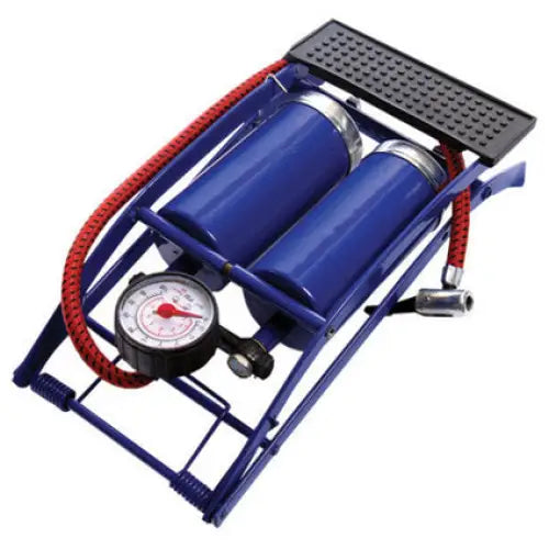 FOOT PUMP WITH TWO CYLINDERS 12 CM AUTO PRACTIC - Помпи<<<Сигурност и безопасност<<<Авто и вело<<<Praktiker
