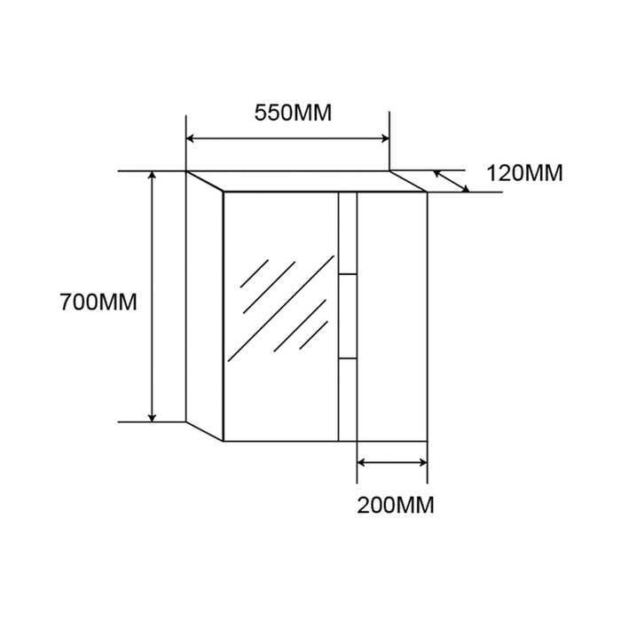 BATHROOM CABINET WITH MIRROR FORMA VITA 3018-60/3