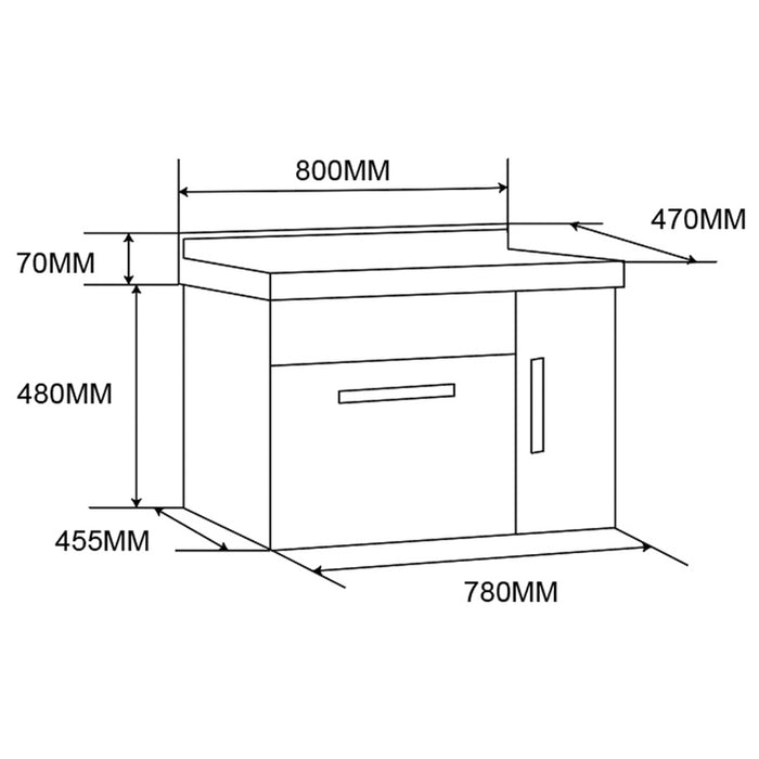 BATHROOM CABINET WITH WASHBASIN FORMA VITA 49-80/4