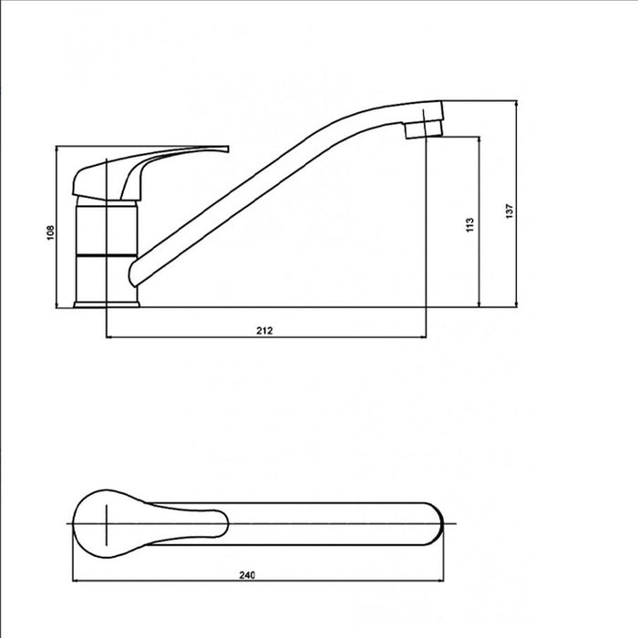 FORMA VITA CRYSTAL KITCHEN MIXER