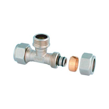 TEE 16 X 1/2" M X 16 NI-AL FORNARA