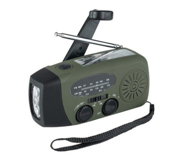 Fosco Emergency Emergency radio with light and power bank Green, Black