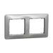 FRAME DOUBLE ALUMINUM SCHNEIDER SEDNA (SDD313802) - Ключове и контакти<<<Електроматериали<<<Praktiker&&&Ключове и