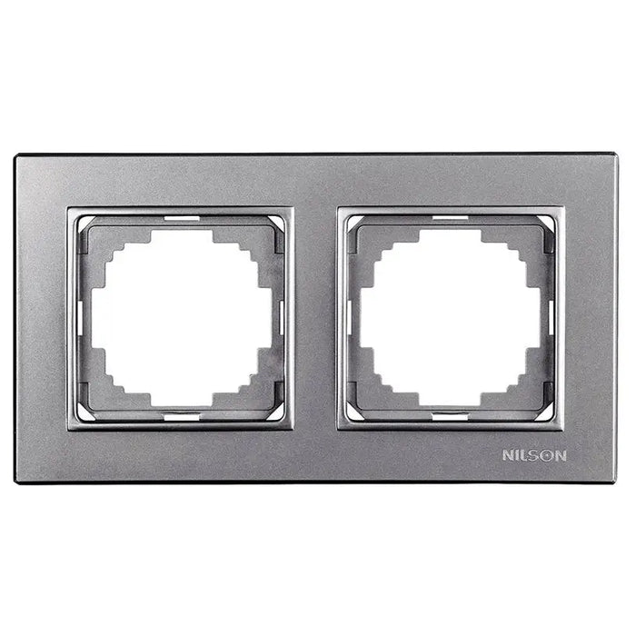 FRAME DOUBLE ANTHRACITE NILSON ALEGRA - Ключове и контакти<<<Електроматериали<<<Praktiker&&&Ключове и