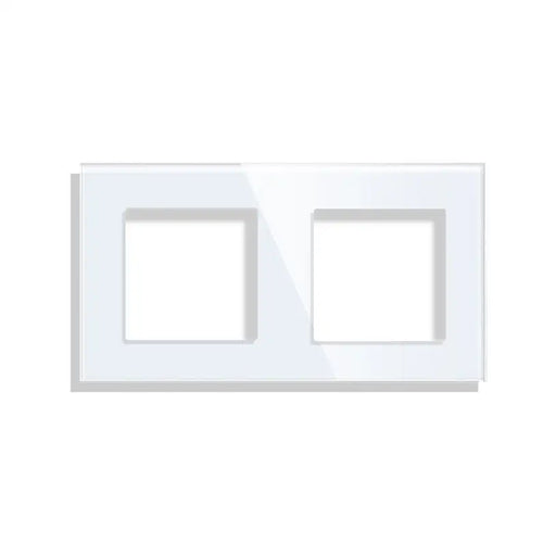 FRAME DOUBLE GLASS WHITE LUXON - Ключове и контакти<<<Електроматериали<<<Praktiker&&&Ключове и