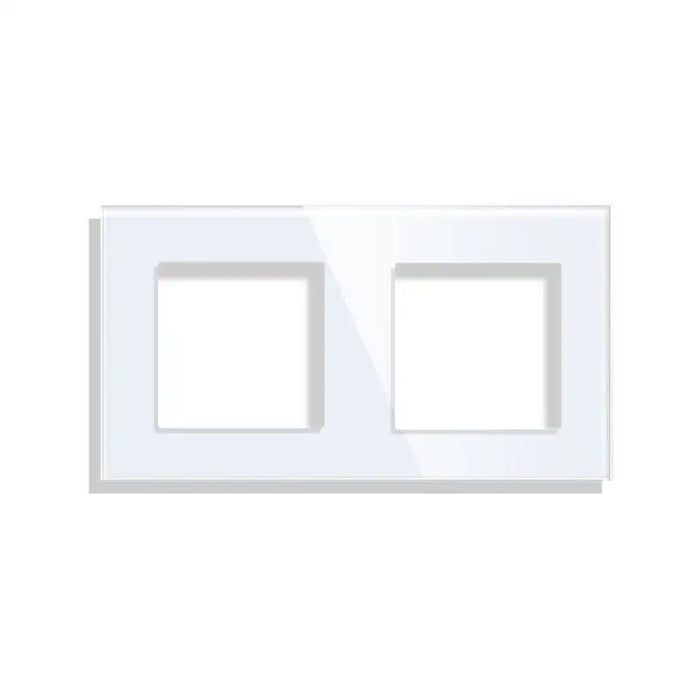 FRAME DOUBLE GLASS WHITE LUXON - Ключове и контакти<<<Електроматериали<<<Praktiker&&&Ключове и