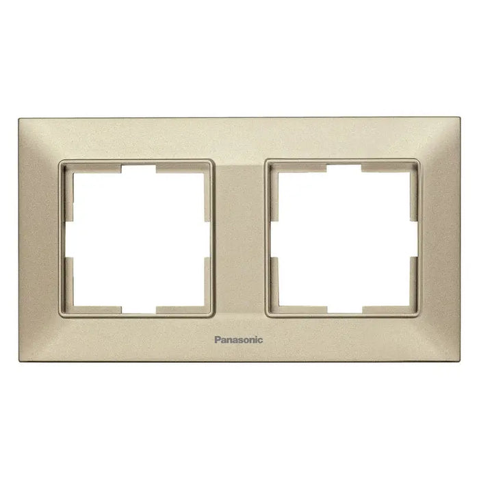 FRAME DOUBLE HORIZONTAL BRONZE PANASONIC Arkedia Slim - Ключове и контакти<<<Електроматериали<<<Praktiker&&&Ключове и