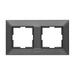 FRAME DOUBLE HORIZONTAL DARK GRAY PANASONIC Arkedia Slim - Ключове и контакти<<<Електроматериали<<<Praktiker&&&Ключове