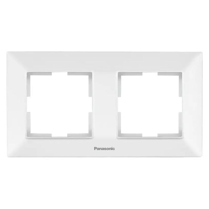 FRAME DOUBLE HORIZONTAL WHITE PANASONIC Arkedia Slim - Ключове и контакти<<<Електроматериали<<<Praktiker&&&Ключове и