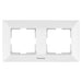 FRAME DOUBLE HORIZONTAL WHITE PANASONIC Arkedia Slim - Ключове и контакти<<<Електроматериали<<<Praktiker&&&Ключове и