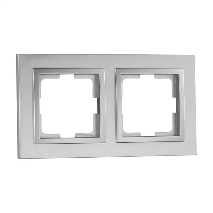 FRAME DOUBLE SILVER MONO DESPINA - Ключове и контакти<<<Електроматериали<<<Praktiker&&&Ключове и