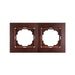 FRAME DOUBLE WALNUT NILSON ALEGRA - Ключове и контакти<<<Електроматериали<<<Praktiker&&&Ключове и