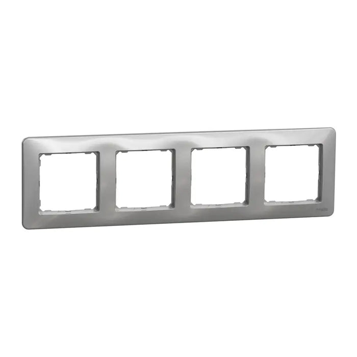 FRAME QUAD ALUMINUM SCHNEIDER SEDNA (SDD313804) - Ключове и контакти<<<Електроматериали<<<Praktiker&&&Ключове и
