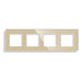 FRAME QUAD GLASS GOLD LUXON - Ключове и контакти<<<Електроматериали<<<Praktiker&&&Ключове и