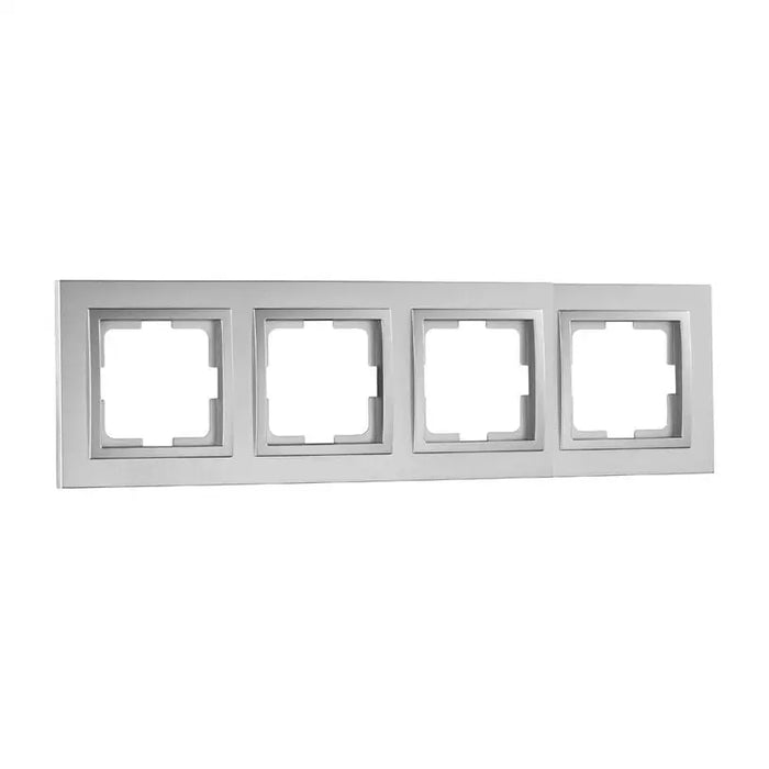 FRAME QUAD SILVER MONO DESPINA - Ключове и контакти<<<Електроматериали<<<Praktiker&&&Ключове и