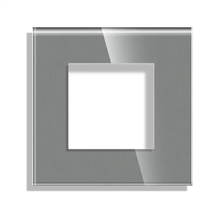 FRAME SINGLE GLASS LUXON GRAY - Ключове и контакти<<<Електроматериали<<<Praktiker&&&Ключове и