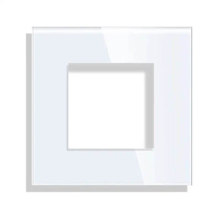FRAME SINGLE GLASS WHITE LUXON - Ключове и контакти<<<Електроматериали<<<Praktiker&&&Ключове и