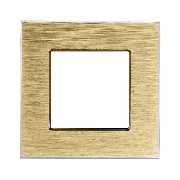 FRAME SINGLE SOLID ALUMINUM GOLD LUXON - Ключове и контакти<<<Електроматериали<<<Praktiker&&&Ключове и