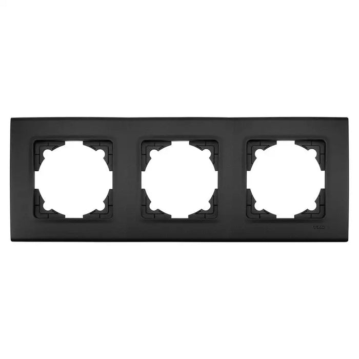 FRAME TRIPLE BLACK VIKO BY PANASONIC Linnera Life - Ключове и контакти<<<Електроматериали<<<Praktiker&&&Ключове и