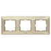 FRAME TRIPLE HORIZONTAL BRONZE PANASONIC Arkedia Slim - Ключове и контакти<<<Електроматериали<<<Praktiker&&&Ключове и