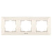 FRAME TRIPLE HORIZONTAL CREAM PANASONIC Arkedia Slim - Ключове и контакти<<<Електроматериали<<<Строителни