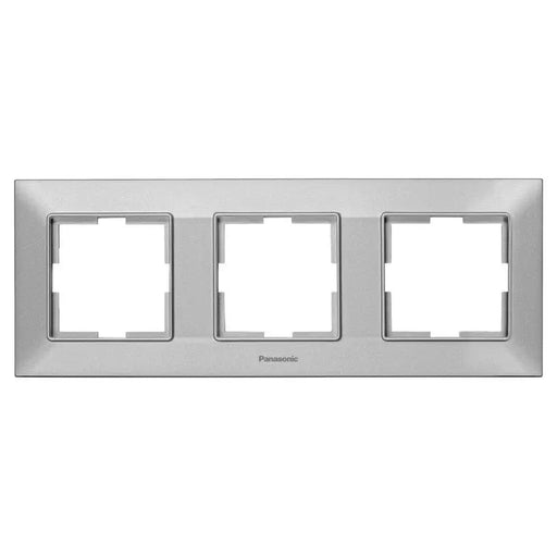 FRAME TRIPLE HORIZONTAL LIGHT GRAY PANASONIC Arkedia Slim - Ключове и контакти<<<Електроматериали<<<Praktiker&&&Ключове