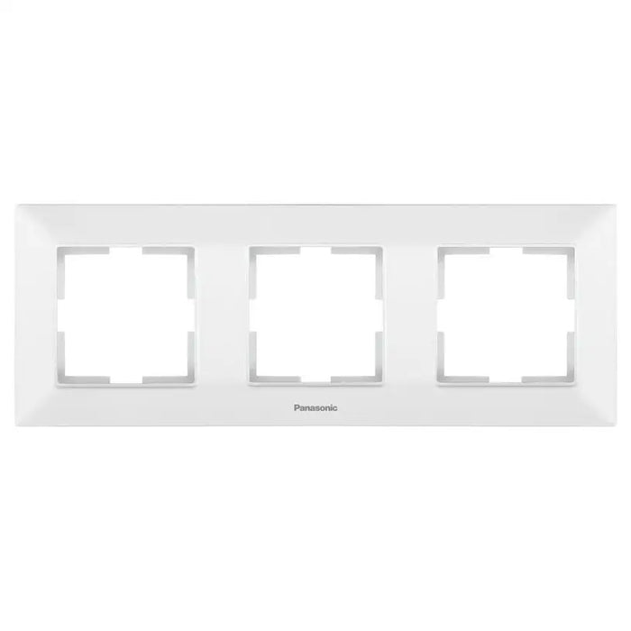 FRAME TRIPLE HORIZONTAL WHITE PANASONIC Arkedia Slim - Ключове и контакти<<<Електроматериали<<<Praktiker&&&Ключове и