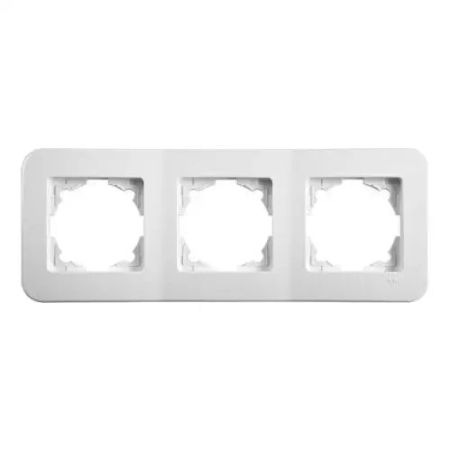 FRAME TRIPLE HORIZONTAL WHITE VIKO BY PANASONIC Rollina - Ключове и контакти<<<Електроматериали<<<Praktiker&&&Ключове и