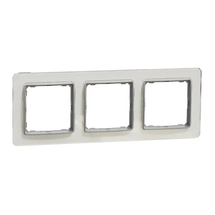 FRAME TRIPLE WHITE GLASS SCHNEIDER SEDNA (SDD360803) - Ключове и контакти<<<Електроматериали<<<Praktiker&&&Ключове и