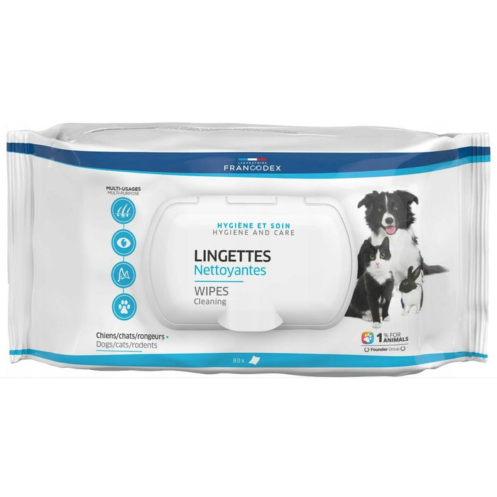 Wet Wipes for Pets Francodex FR172205 80 uds 80 Units (80 Pieces)