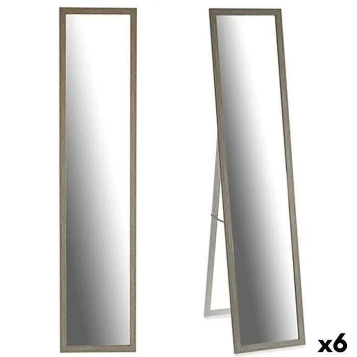 Free standing mirror Gift Decor Grey Wood Glass Crystal MDF Wood 44 x 32,5 x 120 cm 32,5 x 130 x 3 cm 33 x 130 x 4,2 cm