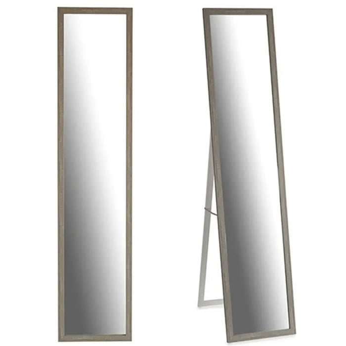 Free standing mirror Gift Decor Grey Wood Glass Crystal MDF Wood 44 x 32,5 x 120 cm 32,5 x 130 x 3 cm 33 x 130 x 4,2 cm