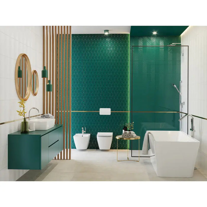FRIEZ CERAMICA COLOR SUPER GOLD 2X60 CM - Стенни плочки и декорация<<<Плочки и лайстни<<<Баня<<<Praktiker&&&Стенни