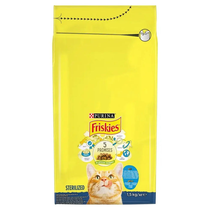 FRISKIES Sterilized Salmon and tuna with vegetables - dry cat food - 1,5 kg - Dry foodDLK-KAS<<<For