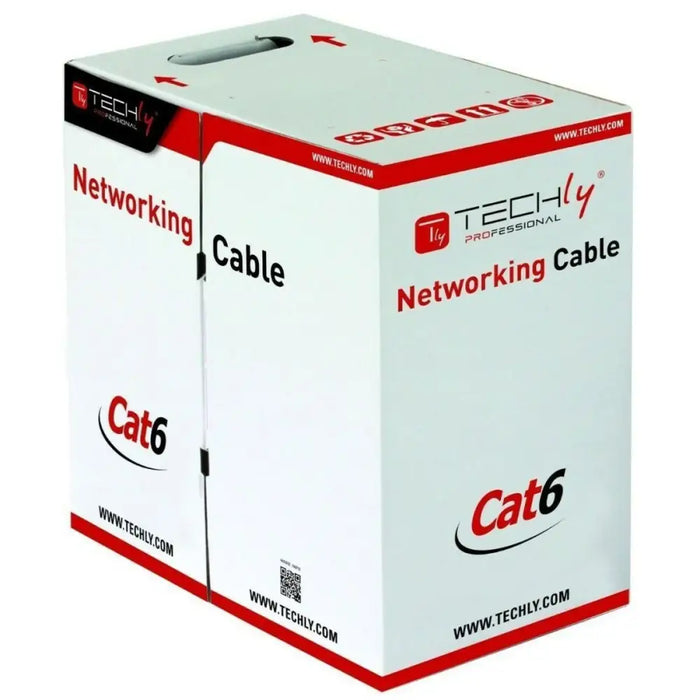 FTP Category 6 Rigid Network Cable Techly 022595 Grey 305 m - Мрежови кабели<<<Компютър Кабели и адаптери<<<Компютри|
