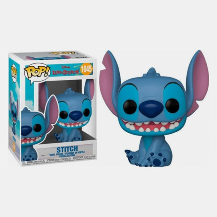 Funko POP! Movies: Disney Lilo and Stitch, 065665, Stitch (Smiling Seated), 1045 Vinyl Figure