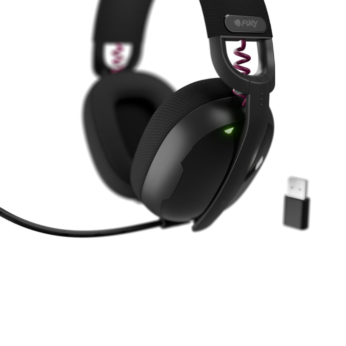 Fury Gaming Headset, Fukiya F6, Wireless With Microphone, Black
