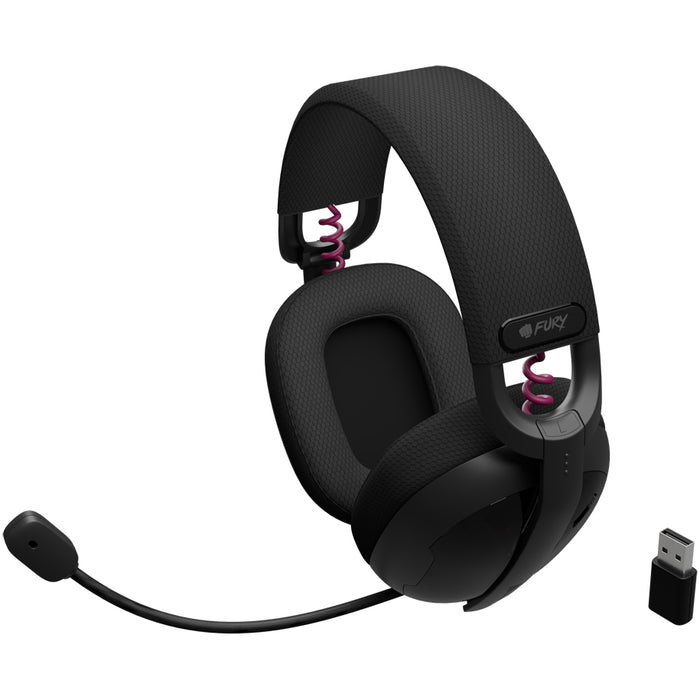 Fury Gaming Headset, Fukiya F6, Wireless With Microphone, Black