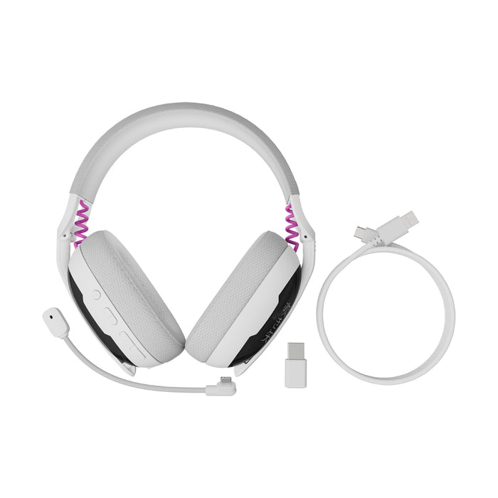 Fury Gaming Headset, Fukiya F6, Wireless With Microphone, White
