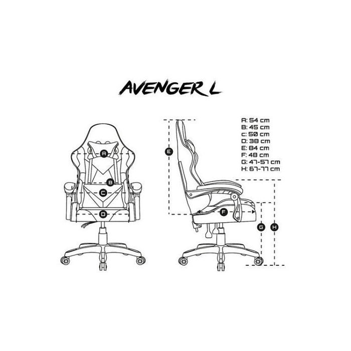 Fury Gaming Chair Avenger L Black-White