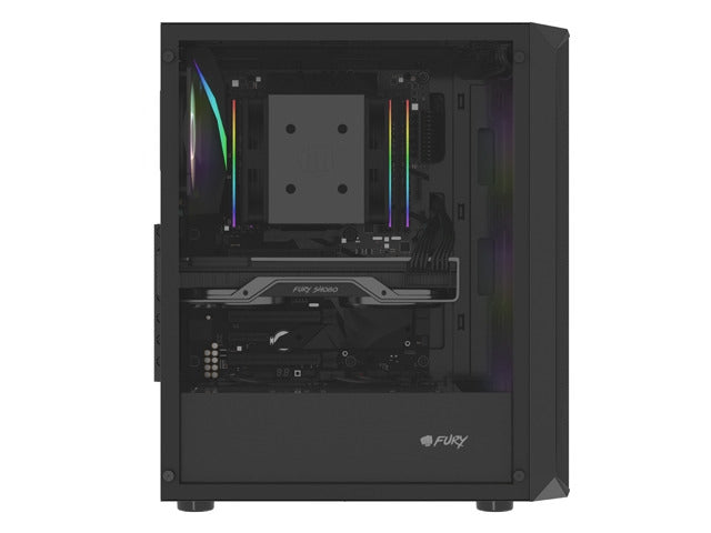 Fury PC Case Shobo SH4F RGB Midi Tower, Window, Black